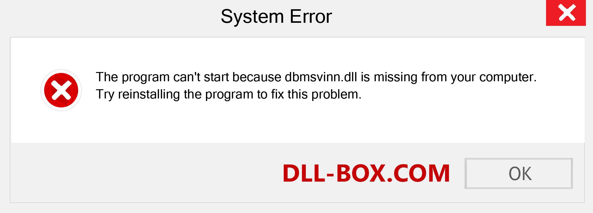  dbmsvinn.dll file is missing?. Download for Windows 7, 8, 10 - Fix  dbmsvinn dll Missing Error on Windows, photos, images